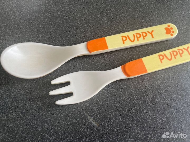 Набор детской посуды из бамбука