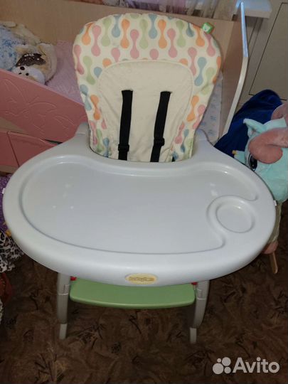 Стульчик для кормления babyton 2 в 1 трансформер