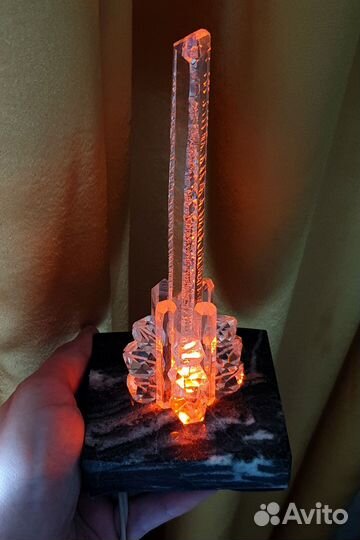 Ночник из кристаллов горного хрусталя