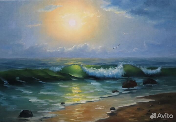 Картина маслом Морской пейзаж