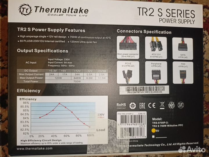 Блок питания Thermaltake TR2 S 700W