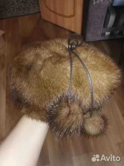 Норковый берет мягкий