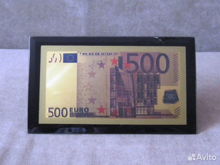 Постер 500 euro в стеклянной рамке
