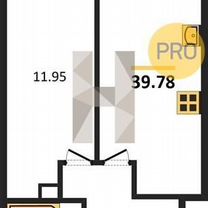 1-к. квартира, 39,8 м², 22/25 эт.