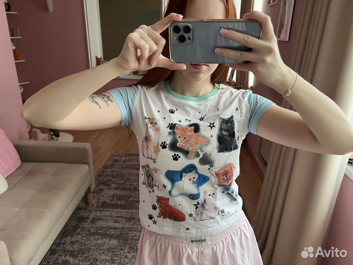 Топ с котиками