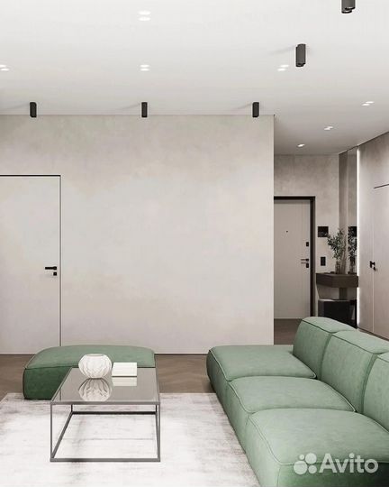 Скрытые межкомнатные двери под покраску