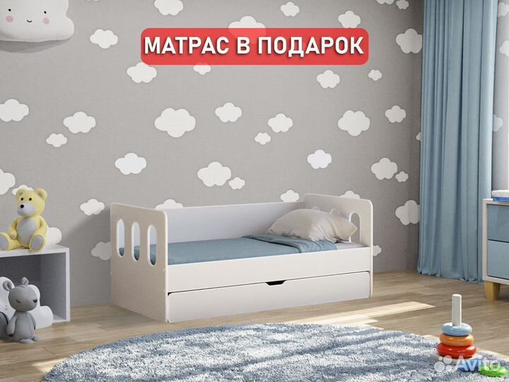 Детская кровать с матрасом в подарок 