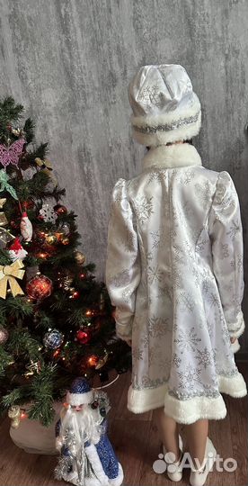 Новогодний костюм снегурочки 134