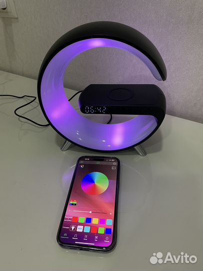 Светильник колонка часы