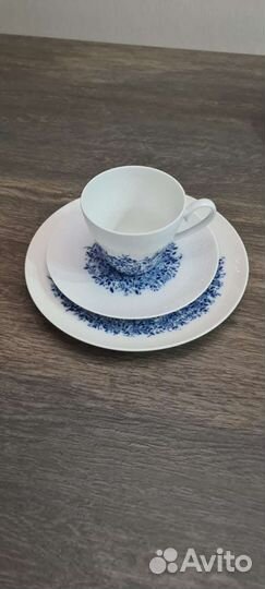 Чайная тройка,костяной фарфор Розенталь