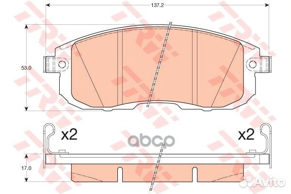 К-т дисков. тормоз. колодок GDB3616 TRW