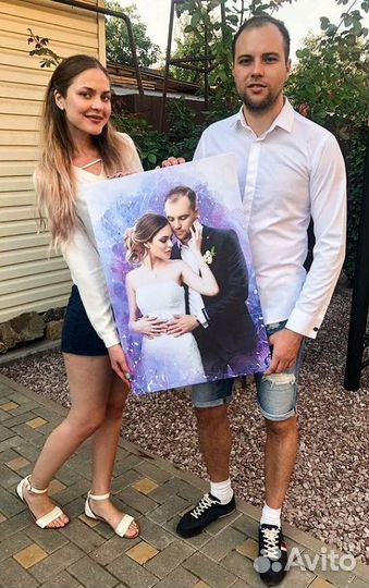 Портрет по фото на холсте в Новосибирске