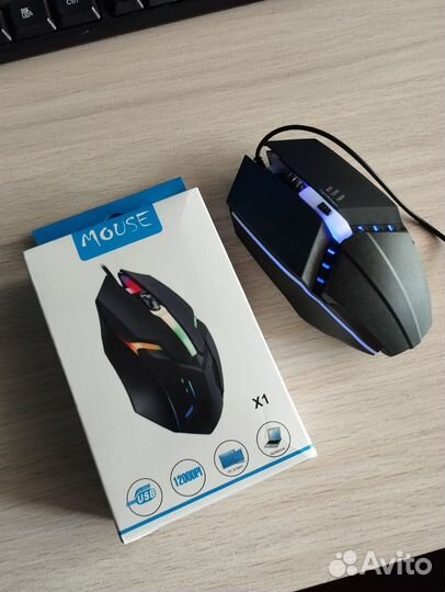 Мышь проводная с подсветкой