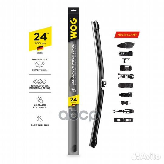 Щетка стеклоочистителя бескаркасная 24’’ (600мм