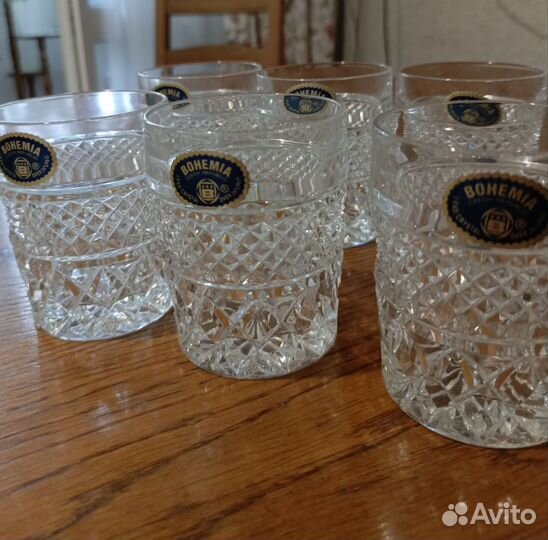 Хрустальные стаканы богемия