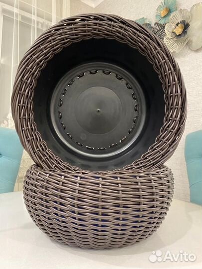 Кашпо из ротанга