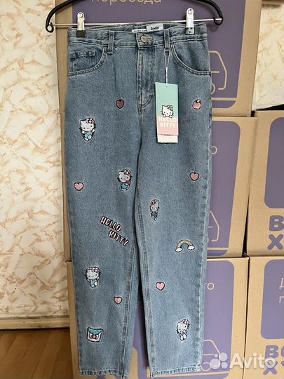 Джинсы для девочки летние 152