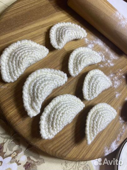 Вязанная еда для кукол