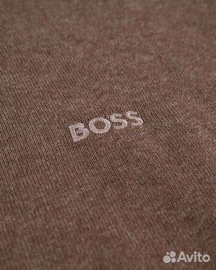 Свитер мужской Hugo Boss (большой размер) (140-А318) (xxxl, Коричневый)