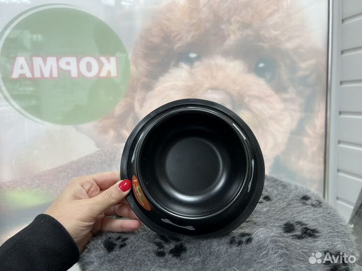 Миска железная с нескользящим основанием