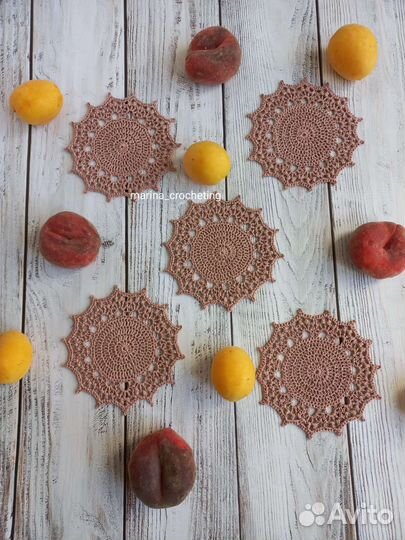 Вязаные подставки под горячее и для свечей