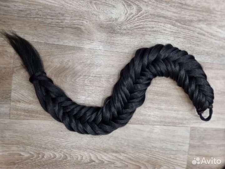 Накладной хвост на резинке из канекалона премиум