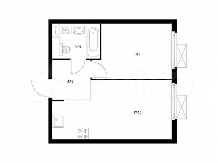 1-к. квартира, 36,5 м², 33/33 эт.