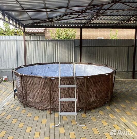 Каркасный Бассейн 366x100 Ротанг Новый