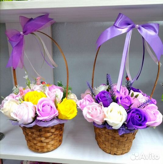 Букет из мыльных роз