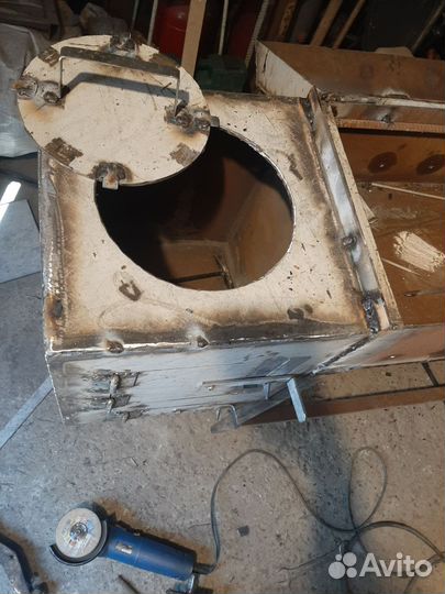 Мангал с печью под казан