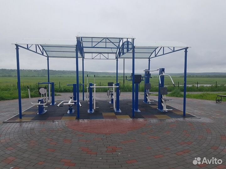 Навес в комплекте 6 тренажеров для одного на выбор