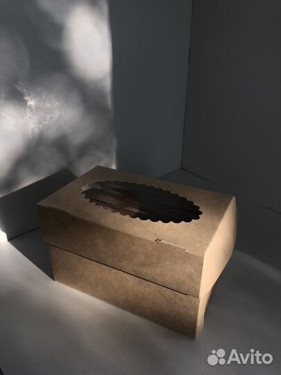 Крафт коробки с окошком - 2 вида