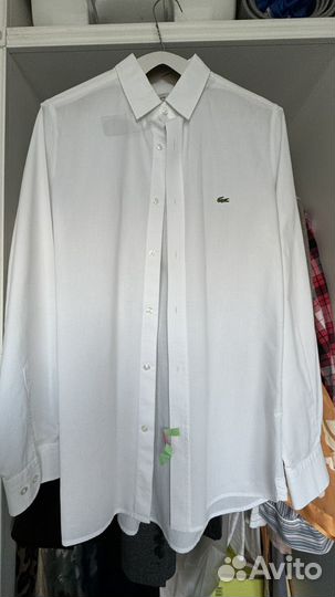 Мужская рубашка белая s Lacoste