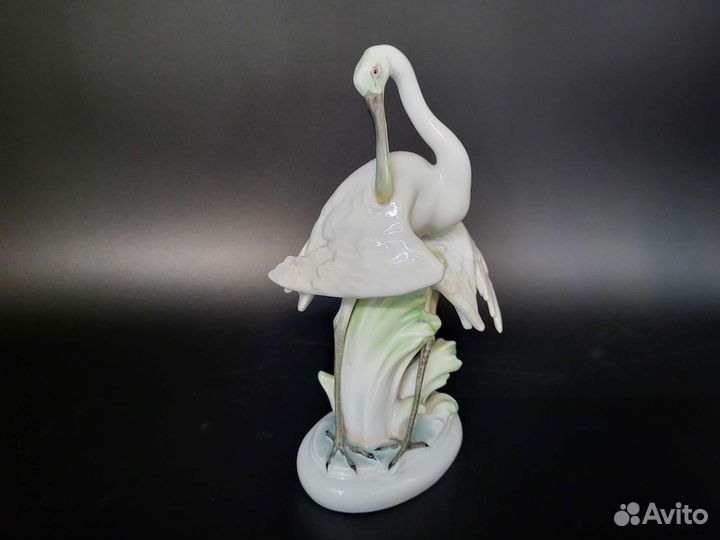 Фарфоровая статуэтка птица Цапли Herend