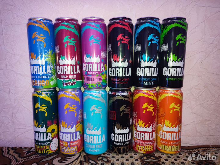 Коллекция банок энергетиков