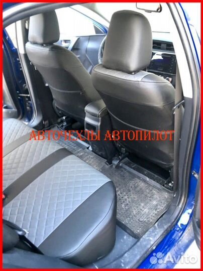 Чехлы автопилот Toyota Corolla 11 из экокожи Ромб