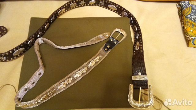 Стильные ремни с металлич. украшениями, унисекс