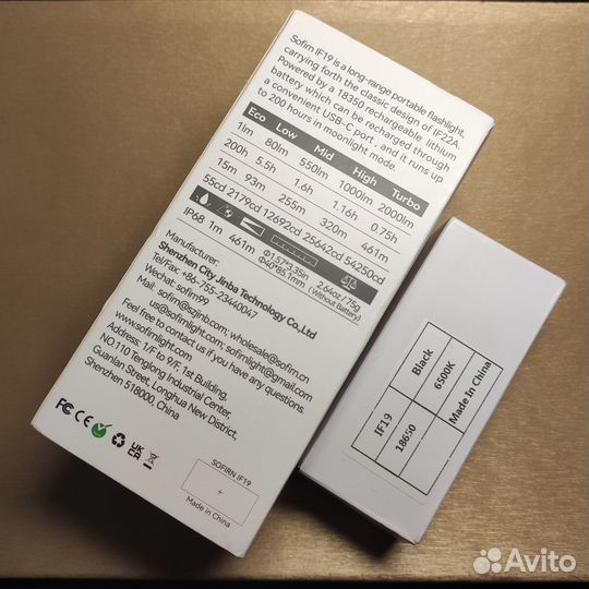 Фонарь Sofirn if19 (с трубкой под 18650). Новый