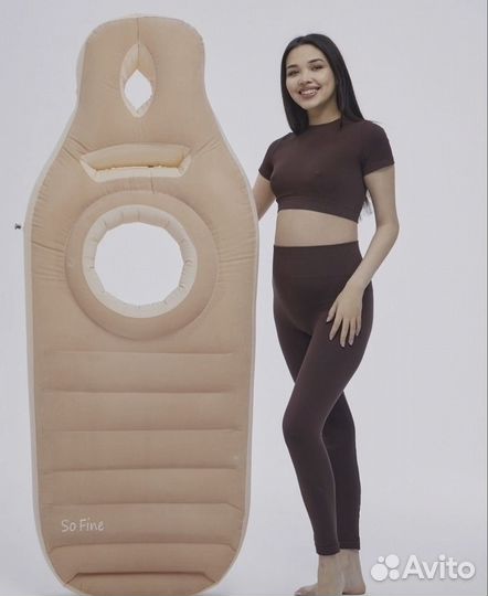 Матрас для беременной надувной с дыркой для живота