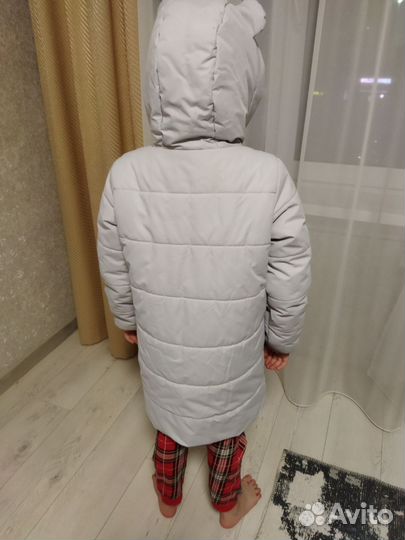 Пуховик для девочки 134 140 зима