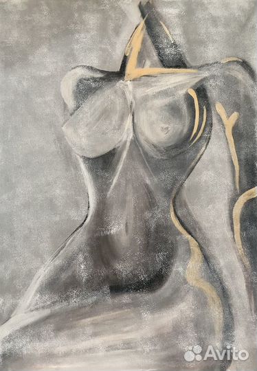 Абстрактная интерьерная картина ручная работа