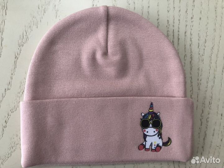 Новые шапочки для девочки единорожка на 3-6 мес