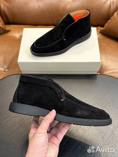 Лоферы мужские Santoni замша