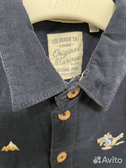 Рубашка для мальчика вельвет