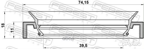 Сальник привода 95HAY41741118C Febest