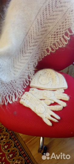 Пуховые платки, косынки, шарфы, жилеты и др. вещи