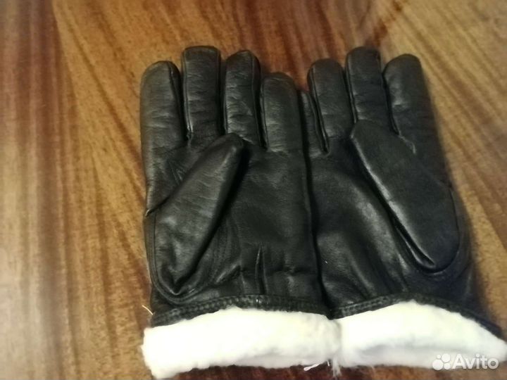 Перчатки кожаные на меху