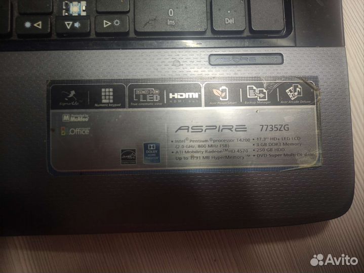 Ноутбук Acer Aspire 7735ZG