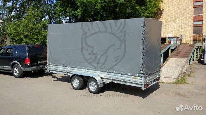 Двухосный прицеп с тентом. Коммерческие перевозки