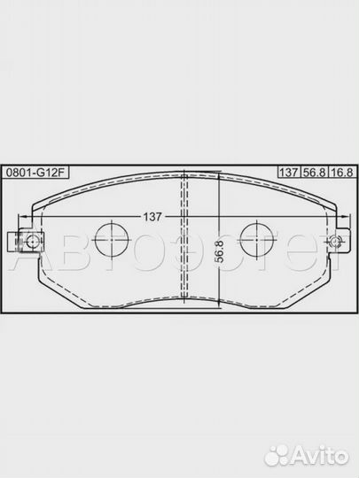 Тормозные колодки дисковые 0801-G12F